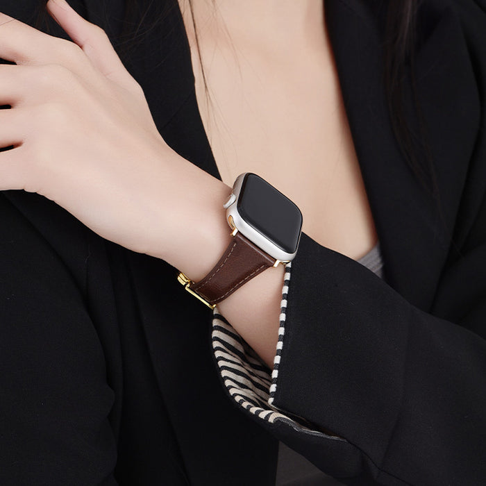 Bracelet en cuir Lucky Flower pour Apple Watch