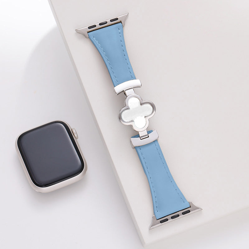 Bracelet en cuir Lucky Flower pour Apple Watch