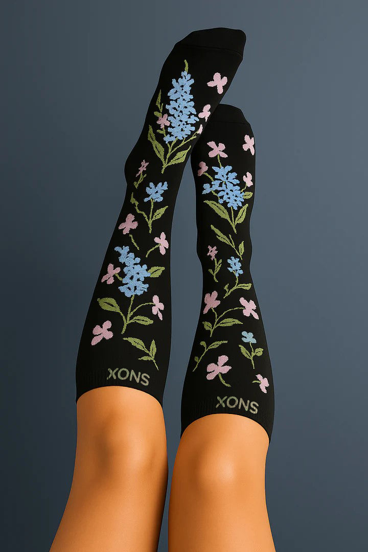 Chaussettes de contention - Motifs fleurs