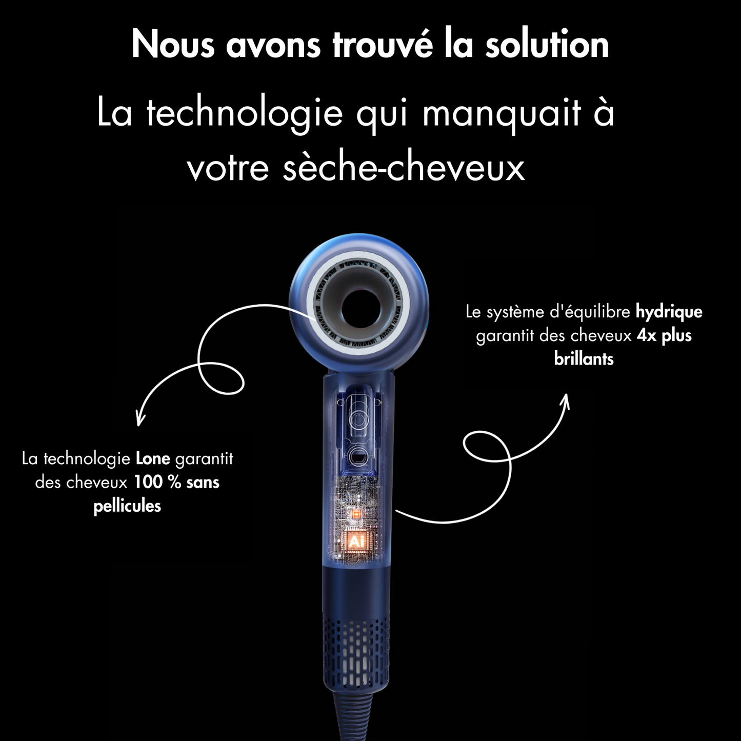 Sèche-cheveux RAVEG SHEVIN'S® - 3 en 1