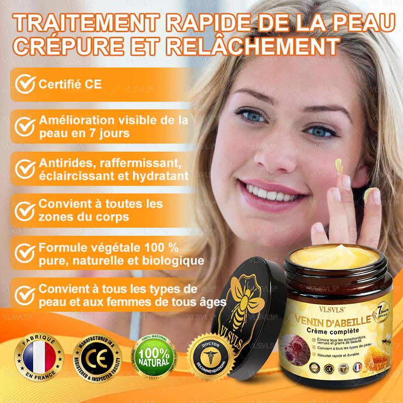Shevin's Derma Crème Régénérante au Venin d’Abeille | Répare, lisse et revitalise votre peau en 10 minutes!