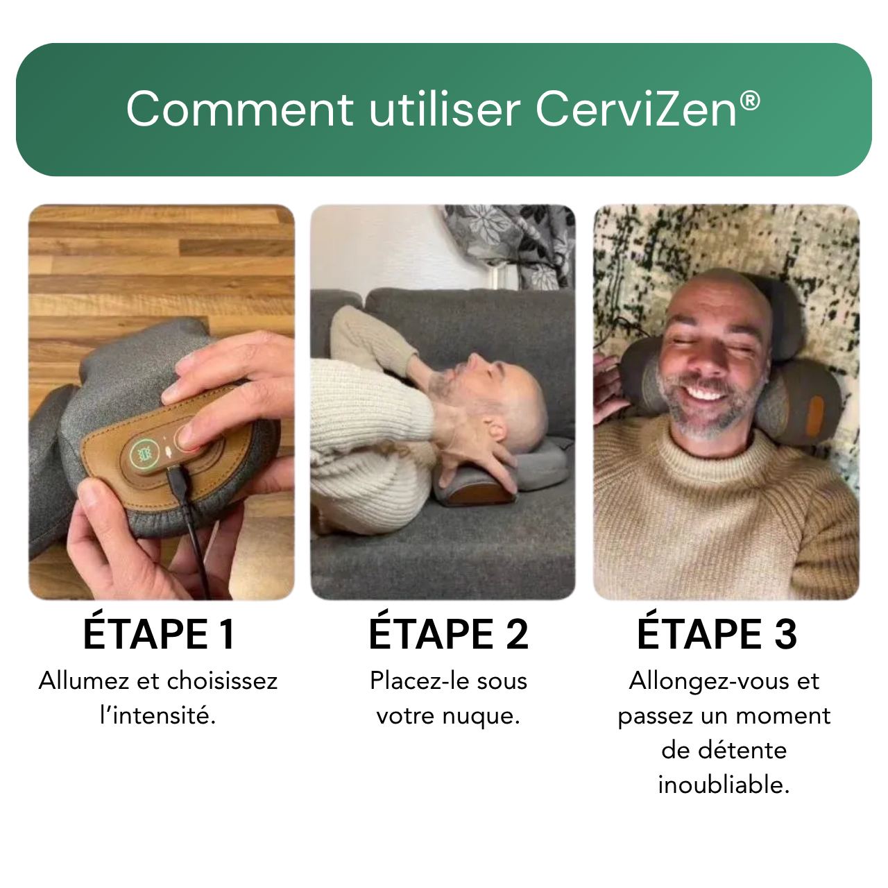 CerviZen® - Masseur cervical 3-en-1