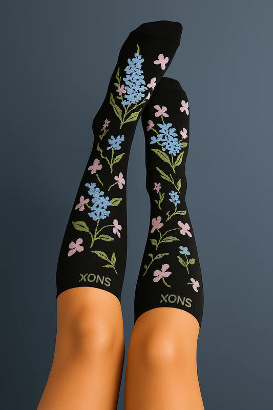 Chaussettes de contention - Motifs fleurs